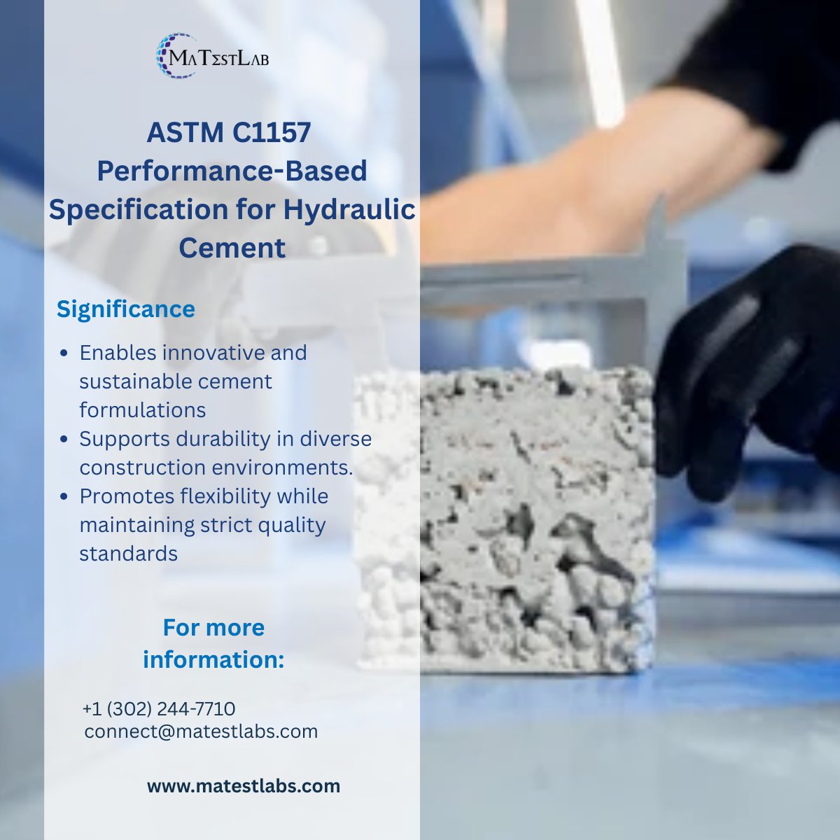MatestlabInc's tweet photo. In modern construction, evaluating cement based solely on composition is no longer sufficient. ASTM C1157 establishes a performance-based specification for hydraulic cement, emphasizing performance rather than formulation.
Read more  here: https://t.co/PPM8M1mwUz
#astmc1157 https://t.co/FeXXNdtZl0