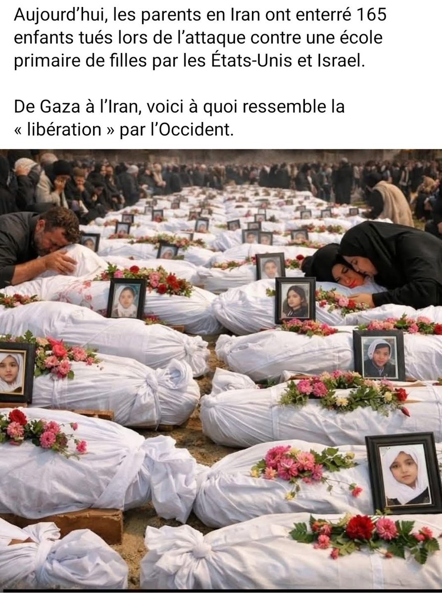 Vladimir575696's tweet photo. @YaelBRAUNPIVET @AnneCecileVio @G_GouffierVal @DelphLingemann @DubyMuller @AN_DroitsFemmes #sadique #hypocrite #perverse #demoniaque Elles avaient aussi entre 9, 12 ans, les 180 fillettes Iraniennes innocentes assassinées dans leur école...
Elles voulaient juste étudier mais les criminels génocidaires israhell USA les ont lâchement tués sur leur banc d'école.
Raclure🤮 https://t.co/uKaz5HmyGh