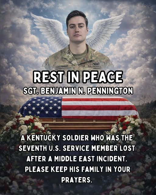 Rest in Peace, Sgt. Benjamin N. Pennington
Sgt. Benjamin N. Pennington, a young American soldier who gave his life while serving his country. According to official reports, Sgt. Pennington was critically wounded during a missile and drone attack on Prince Sultan Air Base in Saudi