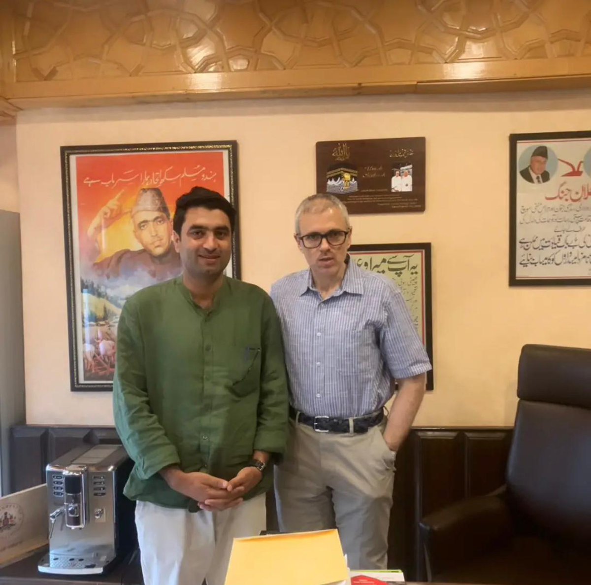 abdulqadar1's tweet photo. Happy Birthday to our Chief Minister and leader @OmarAbdullah Sb. 
Wishing you all the very best in your endeavour to make Jammu &amp; Kashmir better and safer. Hats off to you for proving your mettle in the toughest times in J&amp;K. 👏
May you continue to lead us guide inspire us! https://t.co/TH2OR12fkD
