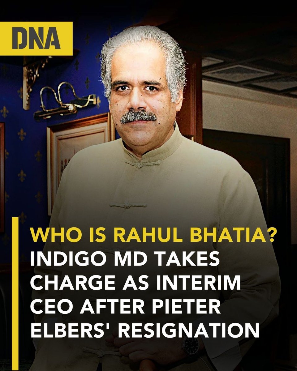 dna's tweet photo. IndiGo's chief executive officer (CEO) Pieter Elbers has stepped down with immediate effect -- a resignation that came months after the Indian airline faced its biggest operational crisis to date. 

Read Here: https://t.co/wu3xcIJOCC

#DNAUpdates | #PieterElbers | #IndiGoCrisis | #RahulBhatia
