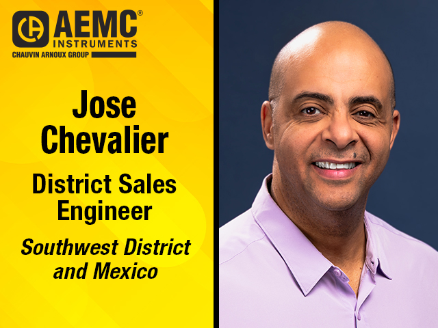 AEMC® Instruments, part of the Chauvin Arnoux Group® announces the appointment of Jose Chevalier as the New USA Southwest District &amp; Mexico Sales Engineer.

Join us in welcoming Jose to the AEMC team. Check out his full Press Release: bit.ly/3PciDmx 

#AEMCInstruments