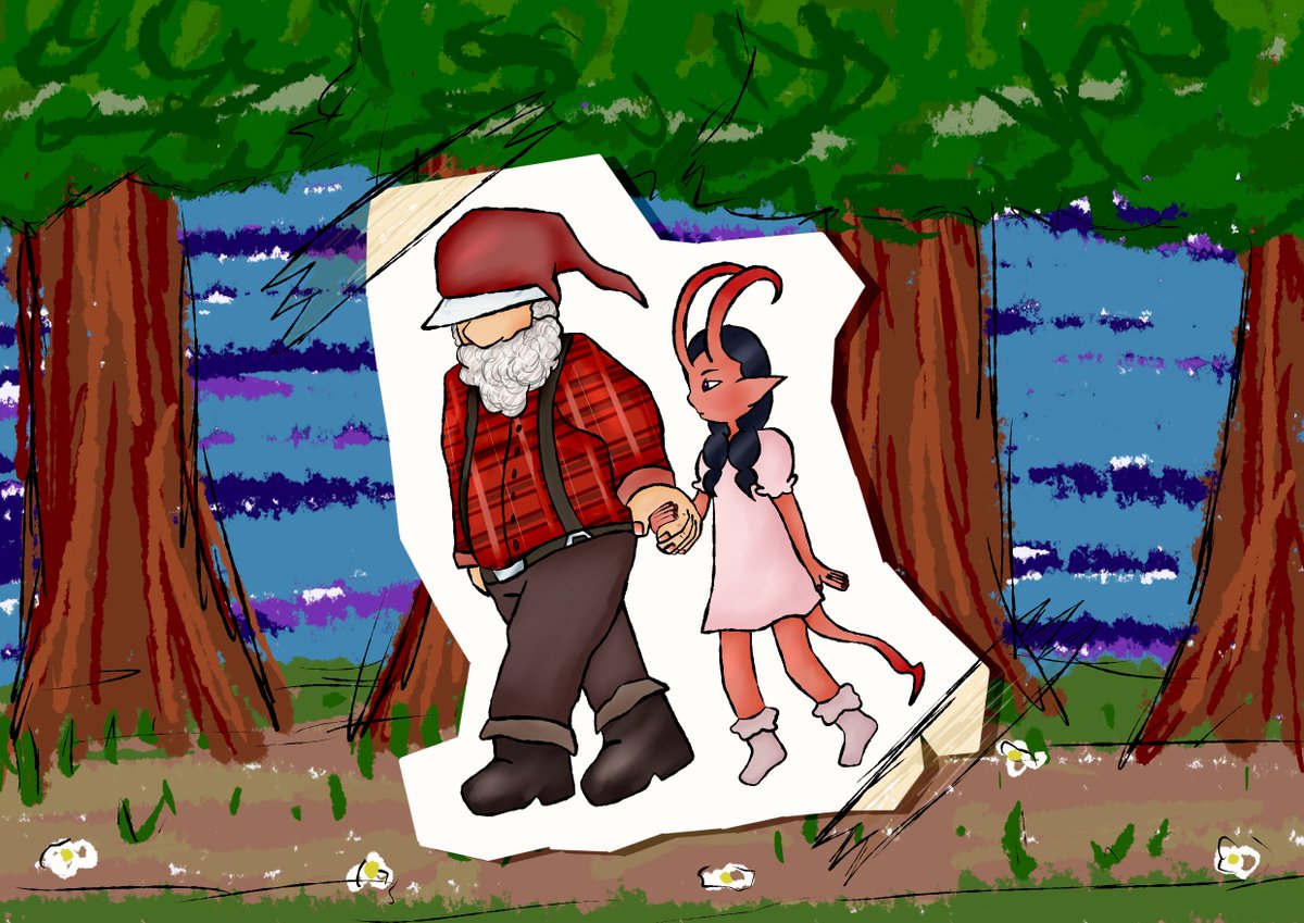 uldrensov's tweet photo. i dont usually post my ocs. bob the gnome + his adoptive daughter viola https://t.co/KYV0GDd0lh