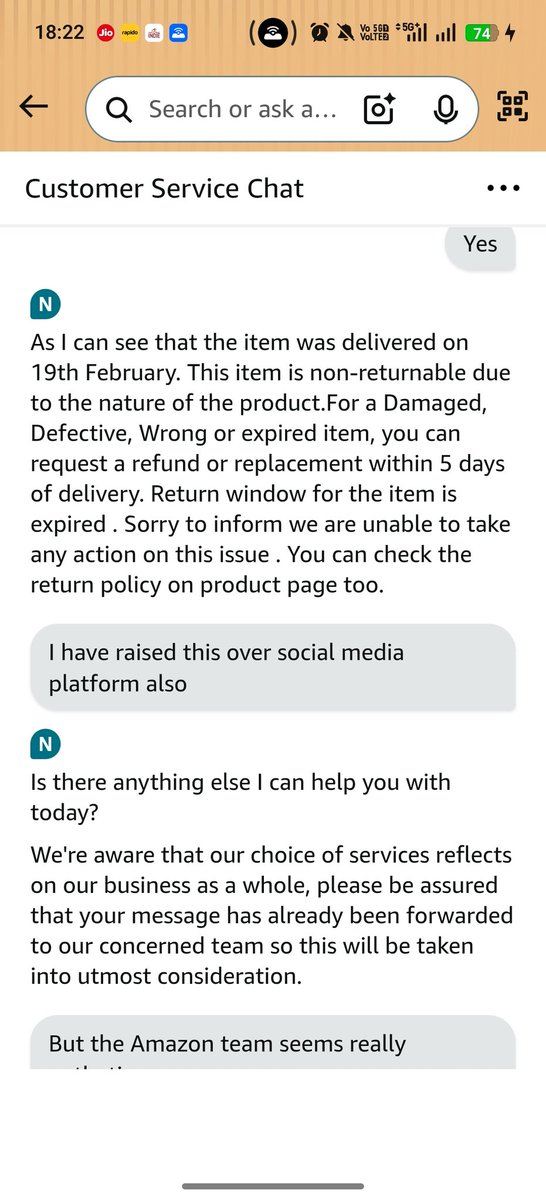 fearless_rkl's tweet image. Is Amazon blind and deaf now? What happened to the executive who was commenting to at least connect to the chat support team once?? Amazon is a killer? Supply any garbage? Amazon is extorter? #fraudamazon #fakeamazon #expiredfoodonamazon #amazomkillingconsumers #disgustingamazon