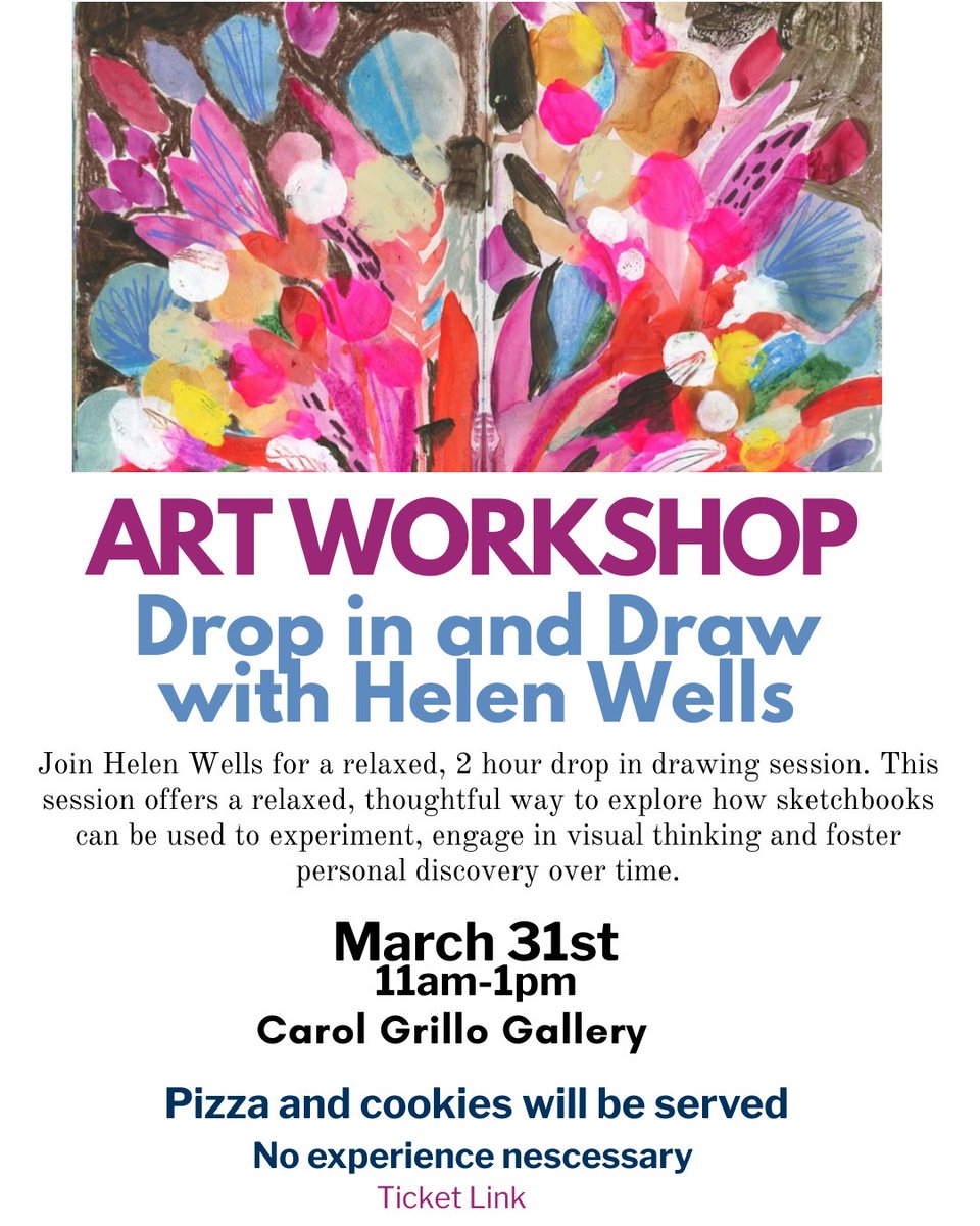Drop in and Draw: Sketchbook: Process, Play and Practice with artist Helen Wells. You won't won't to miss this. Spaces are limited, sign up now!
#thisisendicott #endicottarts #artsendicott
