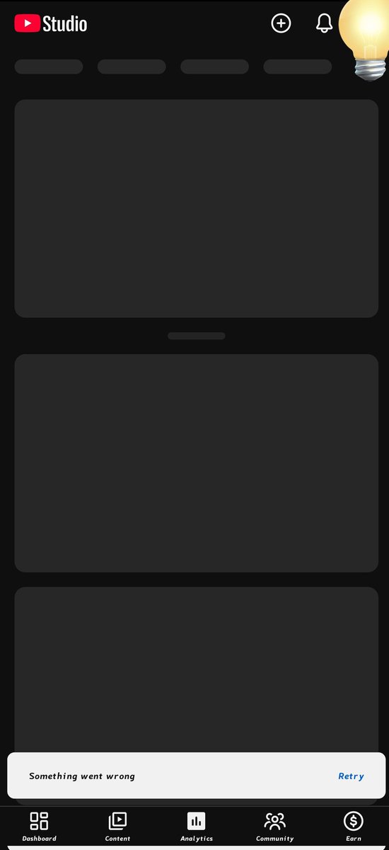 og_chryso's tweet image. Is YouTube Studio down right now? 🚨

I keep getting the “Something went wrong” error and my dashboard won’t load.

Is anyone else facing this issue or is it just me? 🤔
@YouTubeIndia @YouTube
@YouTubeCreators 
#YouTubeStudio #YouTubeDown