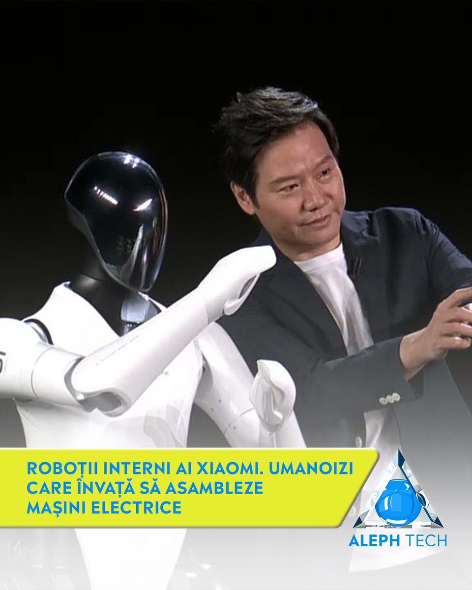 AlephTechNews's tweet image. Xiaomi a pus roboți umanoizi să asambleze mașini electrice. Deocamdată sunt „interni”, dar au reușit deja să facă peste 90% din muncă într-un test de trei ore. 

Citește mai multe pe alephtech.ro

#robotics #humanoidrobots #futurefactory #airobots #automation