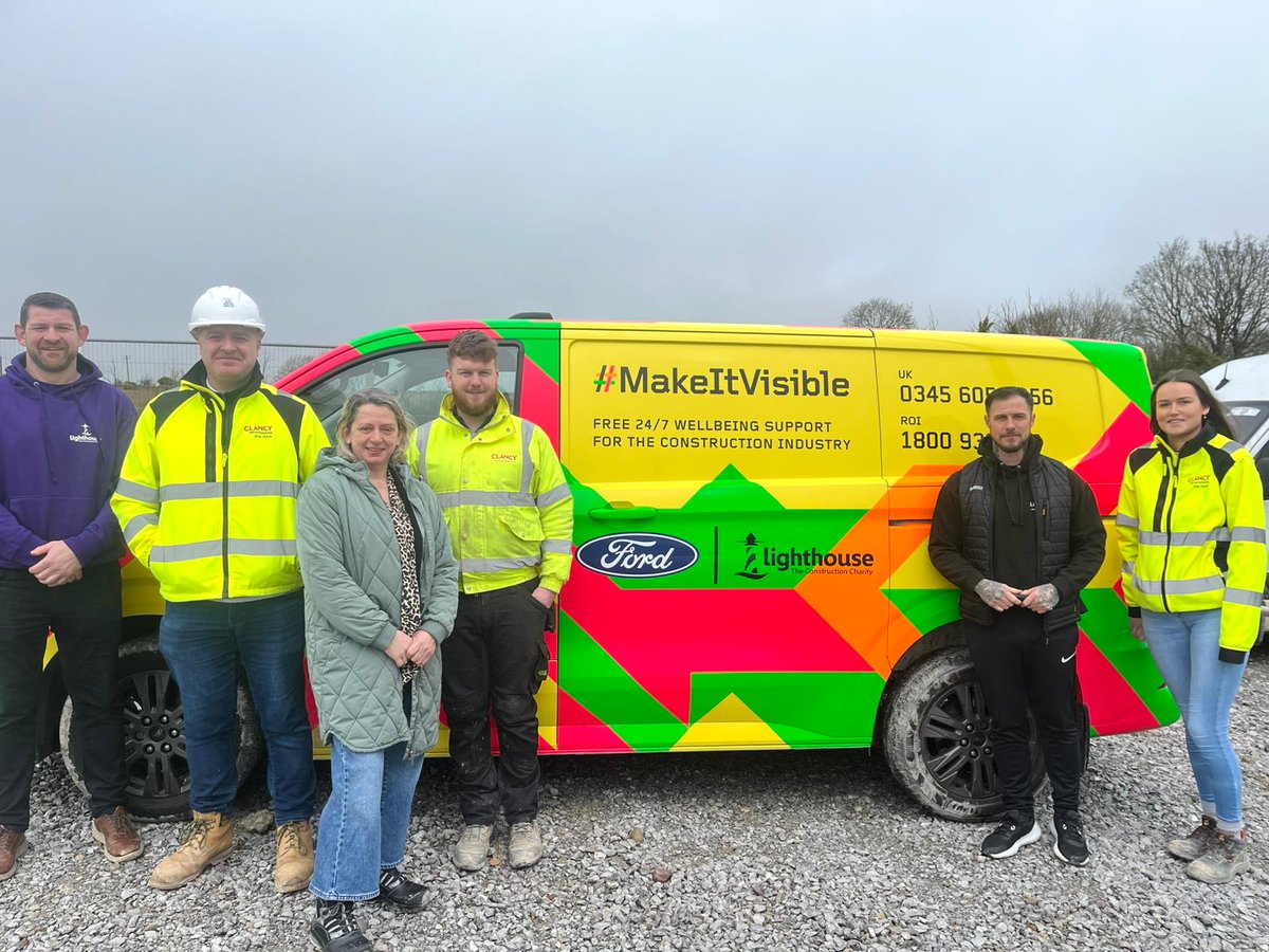 Clancy_Drangan's tweet photo. We were delighted to welcome the Lighthouse Charity #MakeItVisible on Site team to our Ard Griffin project in Midleton, marking their third visit to a Clancy site following earlier sessions at St Vincent’s and the Beacon Hospital.
🖥 https://t.co/ApgwHO1x2H https://t.co/gswE1Rmdbx