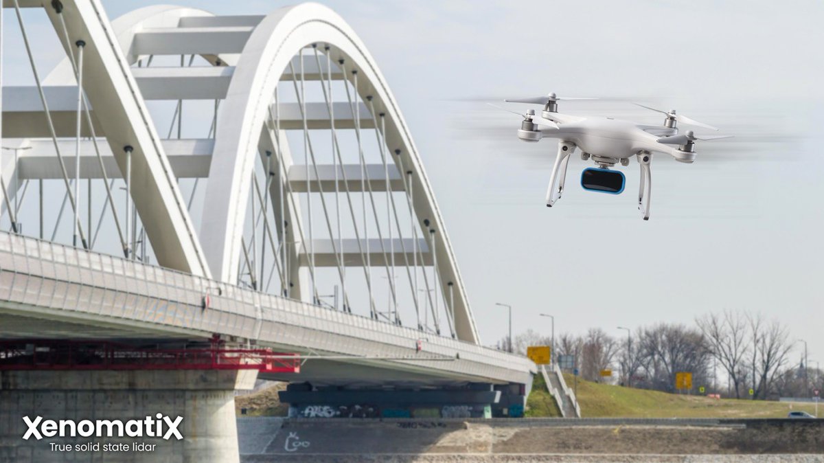 XenomatiX's tweet photo. Not all #LiDAR systems are built for drones. To excel in #aerialinspections, a lidar should be:
🔵Lightweight
🔵Accurate &amp; Long Range
🔵Durable &amp; Rugged
🔵Easy to Mount
If you are thinking about integrating a UAV with a #TrueSolidStateLidar sensor, reach out! https://t.co/mMHlENJfMU