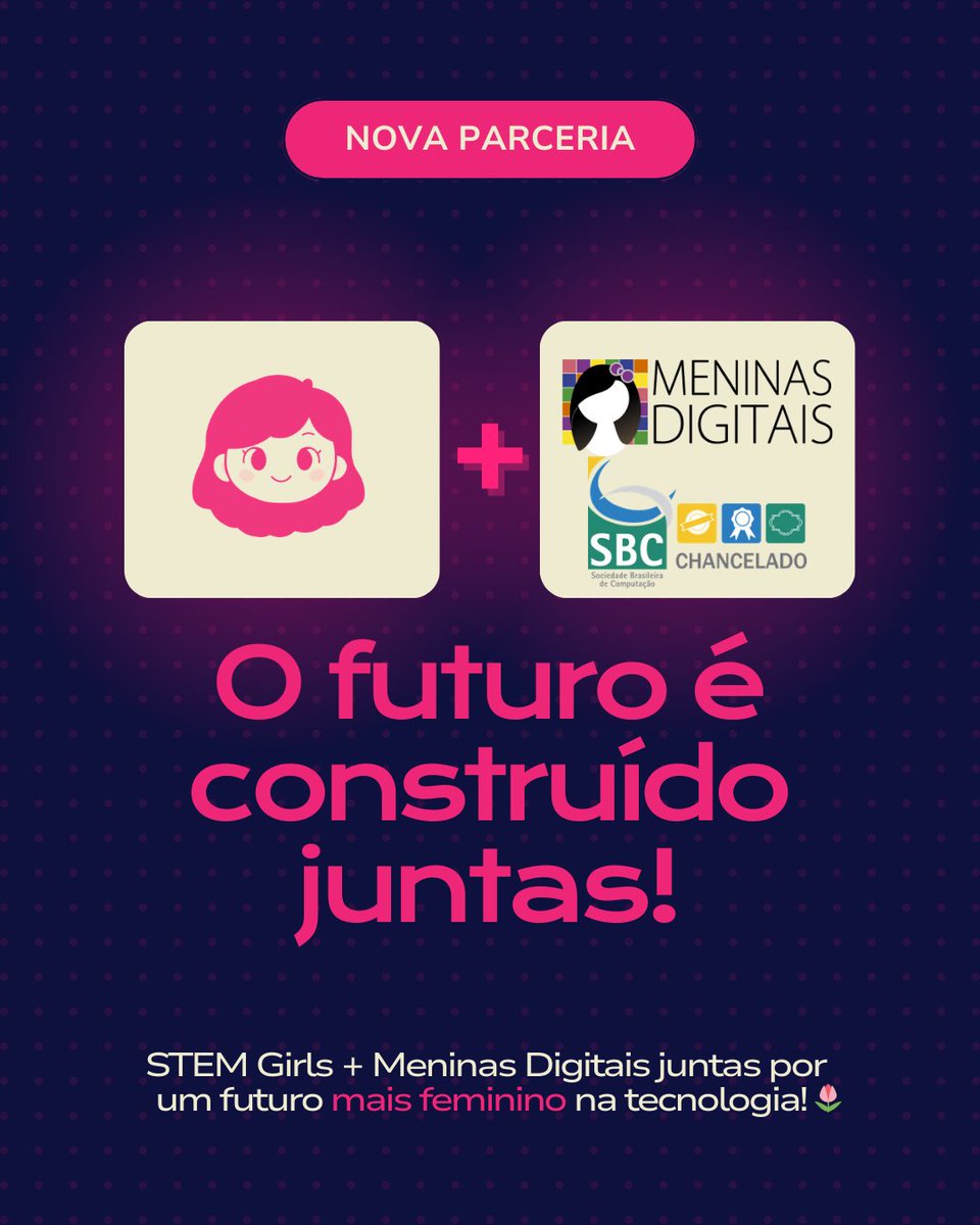 stemgirlsbr's tweet photo. Agora somos uma comunidade parceira do Meninas Digitais🩷🤩
Criado em 2011 e institucionalizado pela Sociedade Brasileira de Computação (SBC) em 2015, é uma iniciativa nacional que incentiva e fortalece a presença de mulheres em Computação.🌷
#bolhatechgirl #stemgirls #stem https://t.co/ZWoStXIZfU