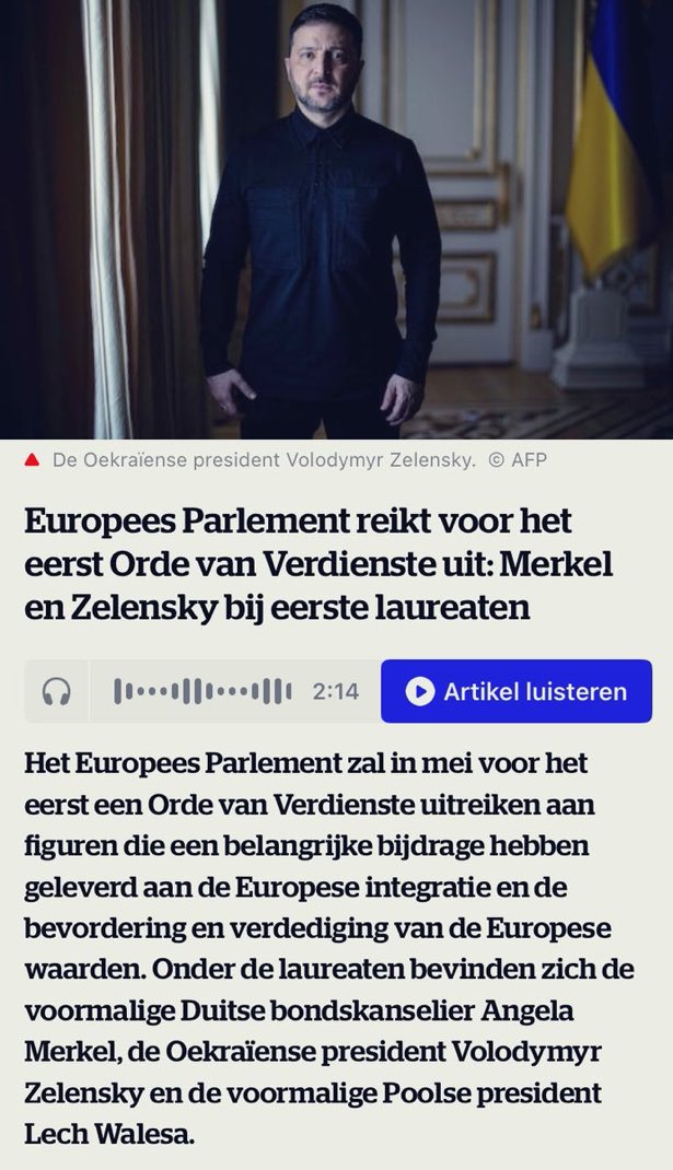 WNiemegeers's tweet photo. Ere-Metaal in de “Orde van Verdienste” om het Europees continent en de Westerse beschaving naar de kl*t*n te helpen gaat naar #MuttiMerkel en #Zwendelensky https://t.co/L7XYYLLiqb
