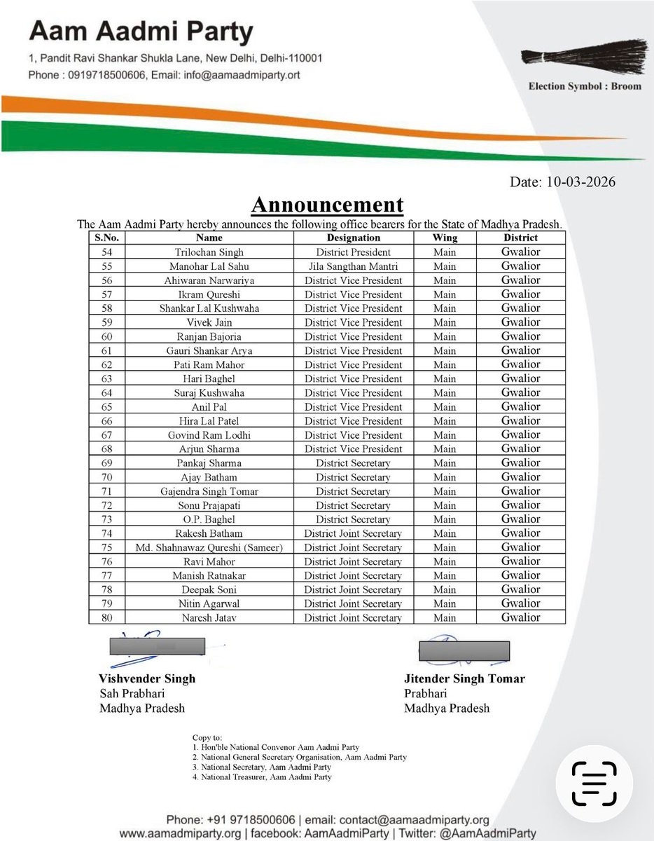 AAP Madhya Pradesh tweet media