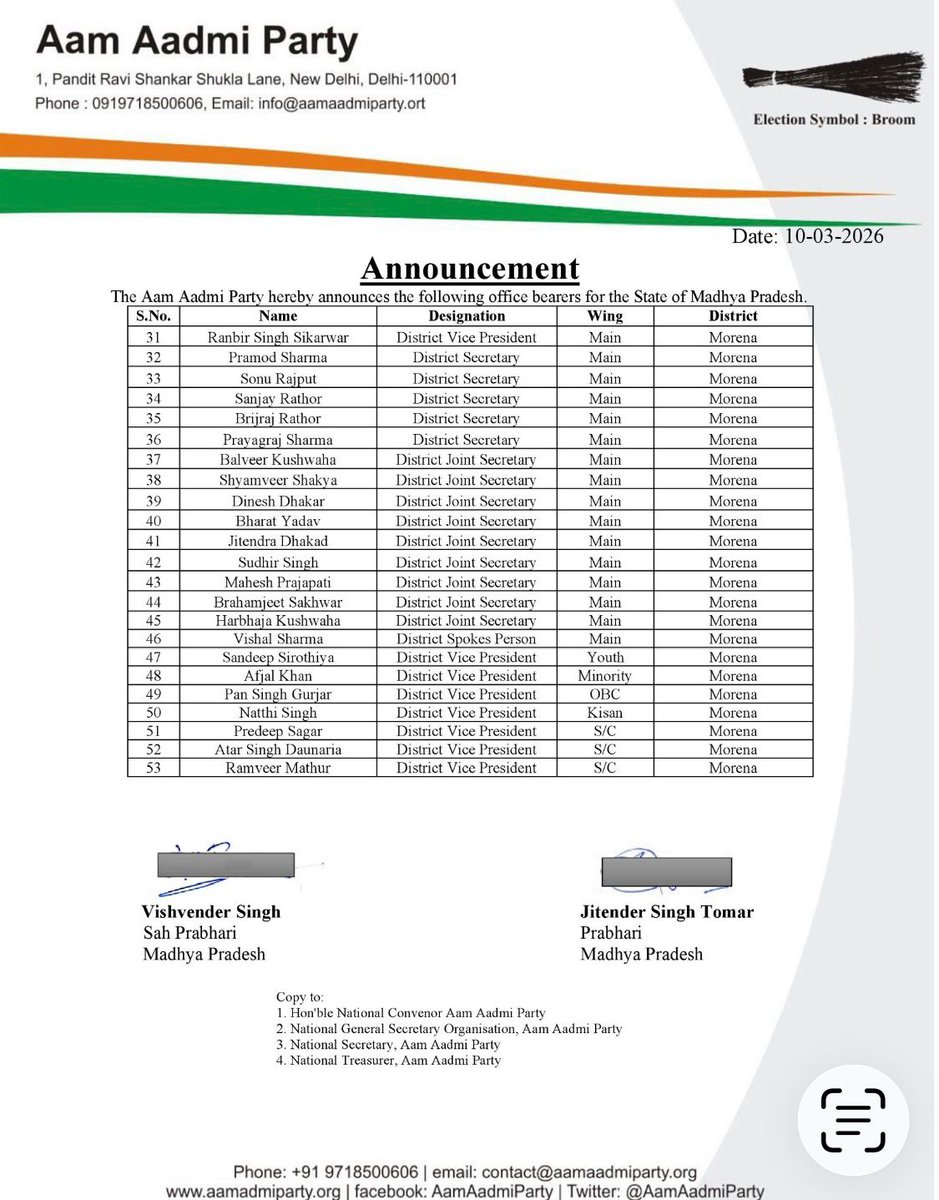 AAP Madhya Pradesh tweet media