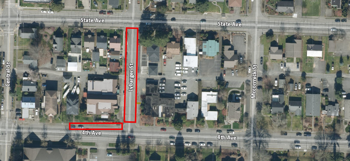 Work continues today, 3/10, in this area. The eastbound lane of 4th Ave E near Lybarger St is closed and all of Lybarger St is closed with local access only allowed from State Ave. Water shut off's will occur throughout the day as needed to finish the repair.