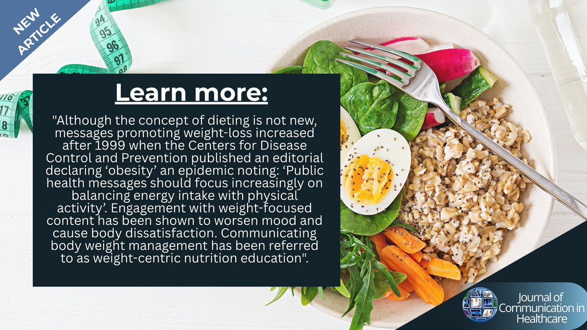 JCIHonline's tweet photo. Check it out here: https://t.co/6XbDUuRtfC

#HealthCommunication #HealthPromotion #HealthEducation #PublicHealth #Nutrition #NutritionCommunication #DisorderedEating https://t.co/6Uotl2ToZv