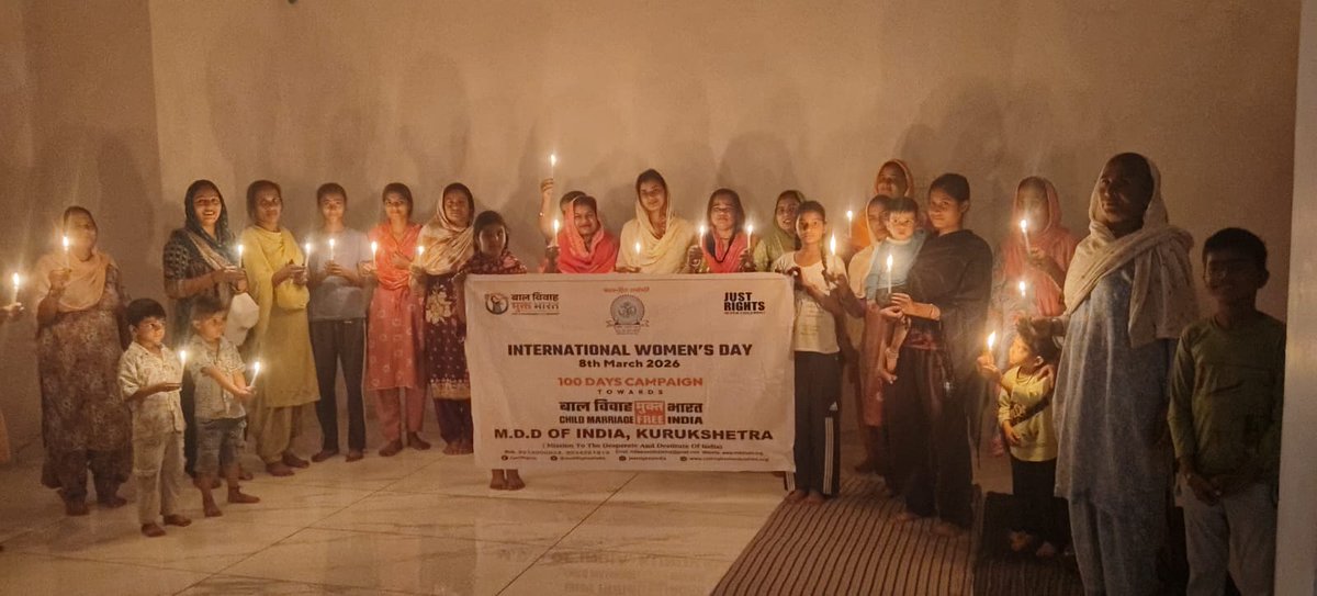 child_haryana's tweet photo. MDD OF INDIA (KURUKSHETRA) HARYANA - On International Women’s Day, Candle March event was organized to mark the completion of the #100DaysCampaign.
@narendramodi 
@Annapurna4BJP 
@MinistryWCD 
@savitrii4bjp 
@PIB_India 
@mygovindia 
@Bhuwan_Ribhu 
@NITIAayog 
@JustRightsIndia https://t.co/t524TDwXbo