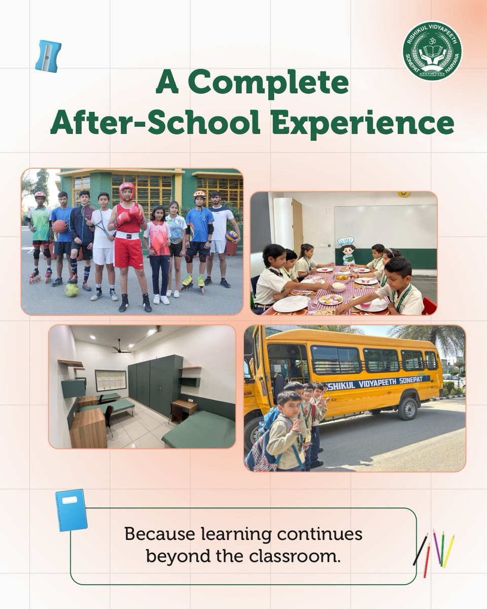 rishikulvp's tweet photo. A day that balances learning, nourishment and play.
Our Day Boarding Programme ensures a safe, engaging and structured after-school experience with nutritious meals, supervised homework support and sports activities. https://t.co/pTgez1Sf3P