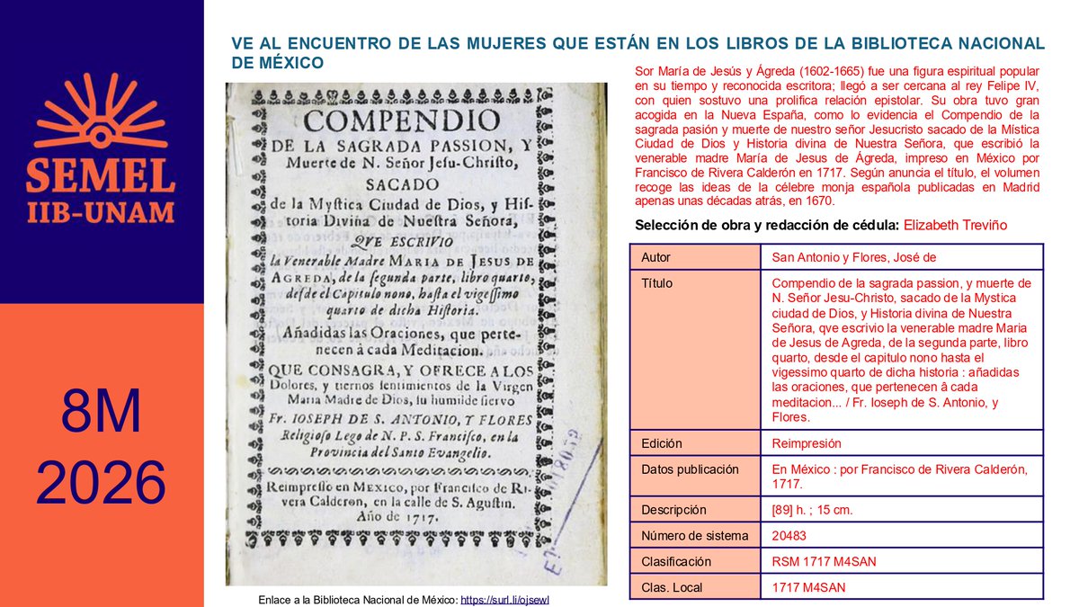 Semel_UNAM's tweet photo. Desde el Seminario Mujeres y Estudios del Libro del @IIBUNAM, seguimos con nuestra campaña #8M2026 https://t.co/O8oYl8qE3Q