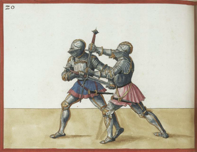 Most gauntlets only have a relatively thin leather/linnen glove covering the palm of your hand, which works fairly well to limit the potential cuts and securing a tight grip on the blade.

As for why would you ever grab a blade (for those who may wonder) you gain stability,