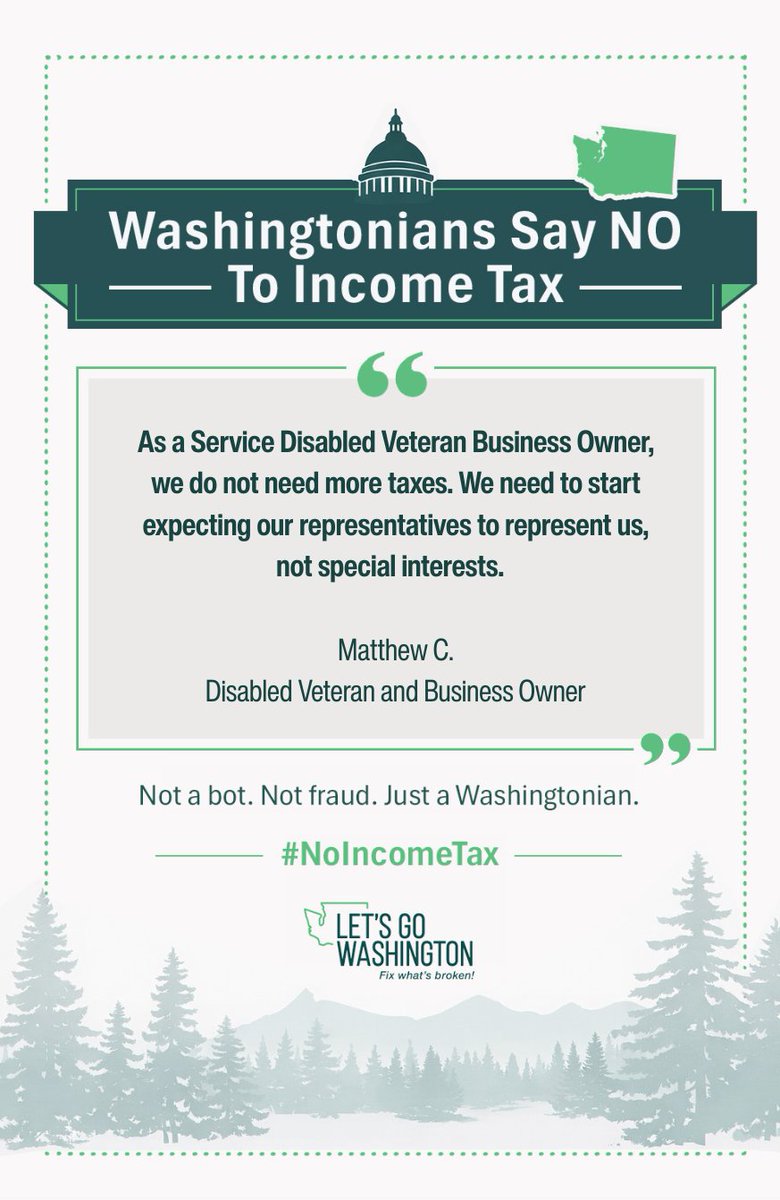 letsgowa's tweet image. Veterans oppose the income tax. #notabot