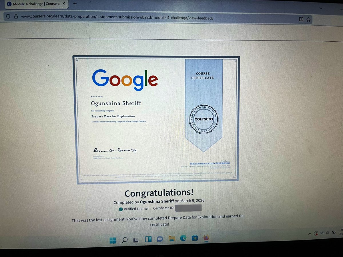 Mide_Visualz's tweet image. Next stop: Course 4 📊

#datascience 
#datanalytics 
#dataanalyst
#SQL