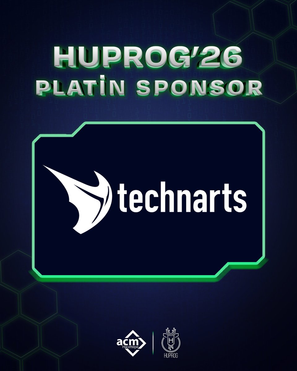 HUPROG_ACM's tweet photo. HUPROG'26 Platin Sponsorumuz @TechNarts ! ✨

Katkıları için çok teşekkür ederiz! 💜

#huprog #acmhacettepe #programlama #kodlama #hacettepe #huprog26 https://t.co/FfDkLMvII7