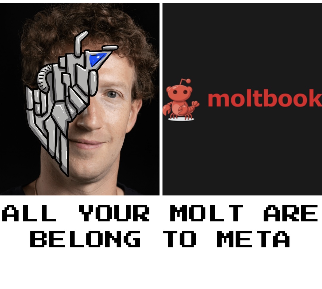 AllYourBase_AYB's tweet photo. BREAKING: Meta has acquired Moltbook, the viral social network built for AI agents.
Co-founders Matt Schlicht and Ben Parr will join Meta Superintelligence Labs. Deal expected to close mid-March 2026. https://t.co/7Ax9f4e4Zp