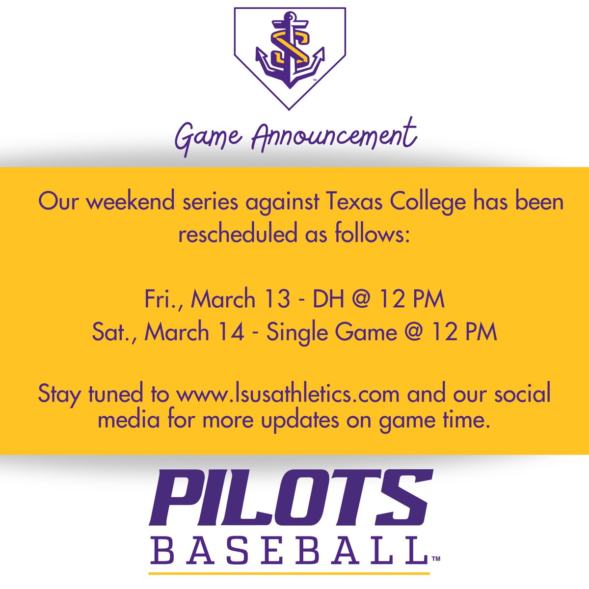 LSUS Athletics tweet media