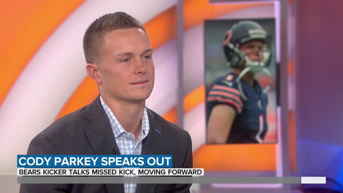 jack_bfr's tweet photo. Cody Parkey going on the Today show 5 days after the double doink is still the craziest move of all time https://t.co/r8mslZMHlI