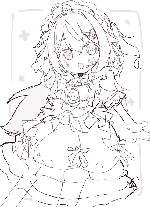 配信みながら描いてた千鳥ひなちゃん 