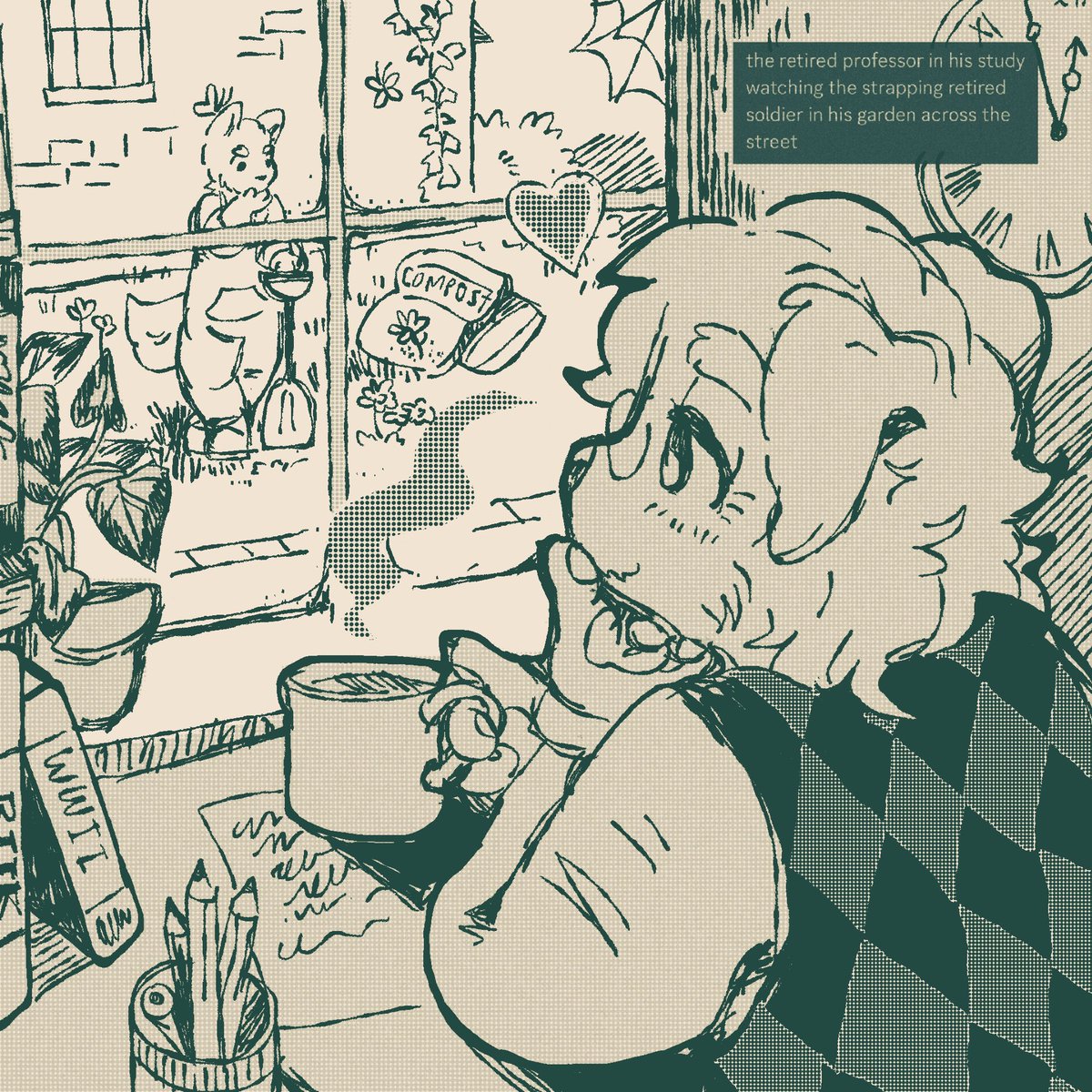 NessieMooo's tweet photo. heartwarming: this yuri artist was comisssioned to draw old man yaoi https://t.co/g3zIKyW9GV