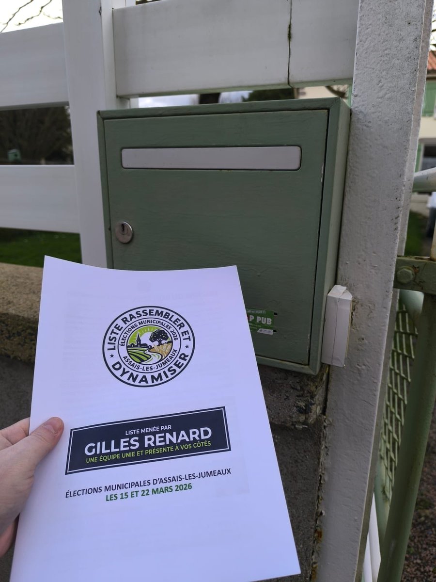 RDAssaislesJ's tweet photo. 🗳️#Municipales2026🗳️
✅ Notre programme est dans vos boîtes aux lettres📪📩
✅ Redonnons à notre commune la fierté de ses racines et l’élan de son avenir‼️
✅ Ensemble, construisons demain 💪
✅ #SecretDeCampagne
✨🌾🌞🏘️🌺🌳🍒✨
#RassemblerEtDynamiser
#AssaisLesJumeaux https://t.co/2HK2dNu6V8