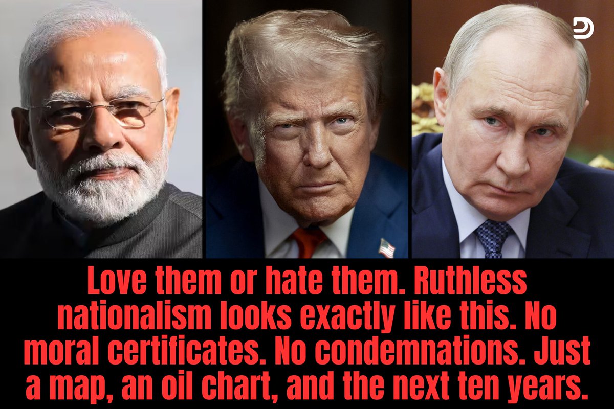 Modi's silence on Iran an "abdication."
His Israel visit a "betrayal of India's values."
Modi a "compromised PM."

Adorable.

While people were writing moral certificates,
Three men were on a conference call.

Modi.
Trump.
Putin.

No press release.
No condemnation.
No feelings.