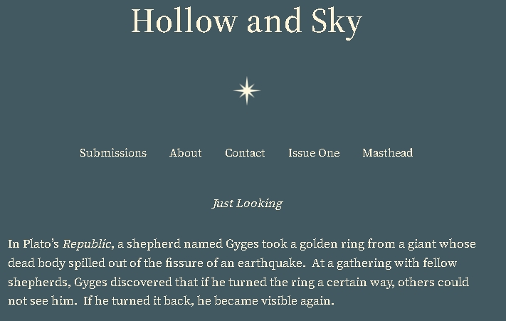 Just published: "Just Looking" - an essay on the dynamics of seeing and being seen. hollowandsky.org/just-looking-m…