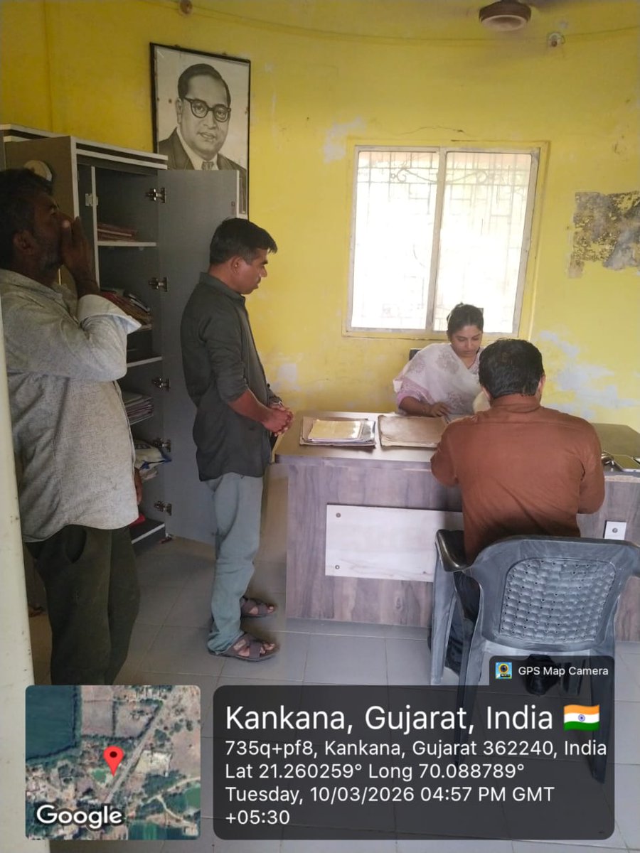 આજ રોજ ગામની ગોરેજ, કંકણા, દિવરણા પંચાયત કચેરી ખાતે તપાસણી કરવામાં આવી તેમજ તલાટીશ્રીઓને વસુલાત સ્વચ્છતા અને જરૂરી સૂચનો આપવામાં આવ્યા.<a href="/CMOGuj/">CMO Gujarat</a> <a href="/revenuegujarat/">Revenue Dep. Gujarat</a> <a href="/InfoGujarat/">Gujarat Information</a> <a href="/collectorjunag/">Collector Junagadh</a> <a href="/esdmkeshod/">ASSISTANT COLLECTOR & SDM KESHOD</a> <a href="/InfoJunagadhGoG/">Info Junagadh GoG</a>