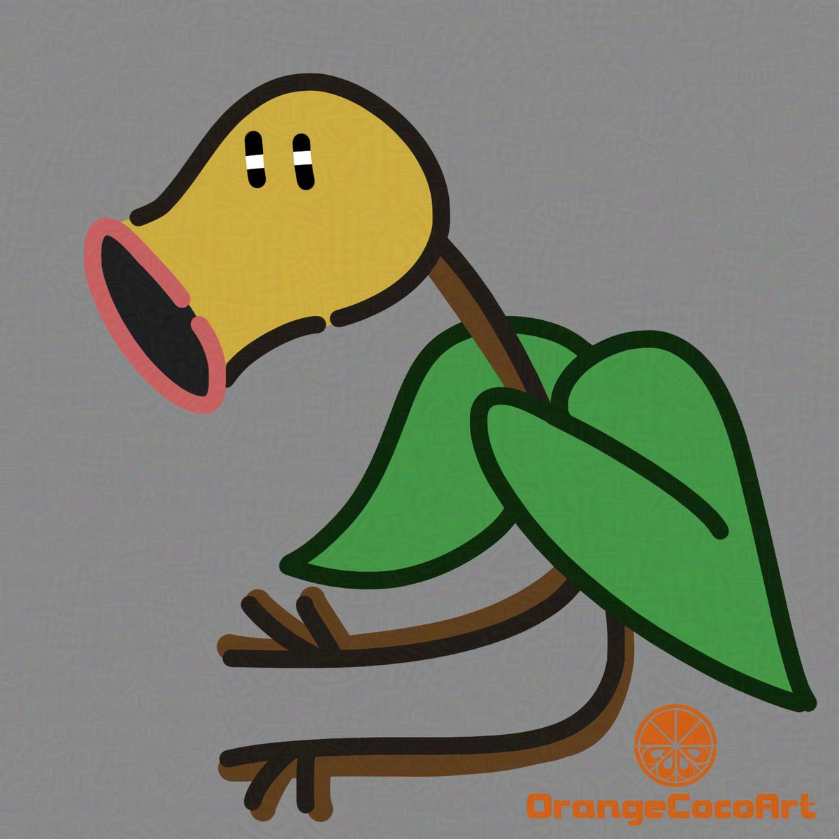OrangeCocoArt's tweet image. Daily Pokedex: 0069 - Bellsprout
#pokemon #pokedex #bellsprout #art