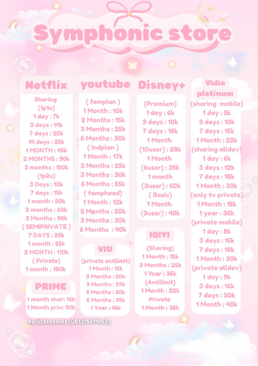 scnowyi's tweet photo. MAU WTS/WTB PREM APPS YANG TRUSTED, BERGARANSI, MURMER, FASTRESP

READY NETFLIX, CAPCUT, YT PREM, LOKLOK, DISNEY+, VIDIO, PRIME, VIU,CANVA, DLL

☎️ : on WhatsApp (fsr)
https://t.co/NiA2IStfjY…

#zonauang #zonaba #zonajajan https://t.co/E1HqiPWHdH