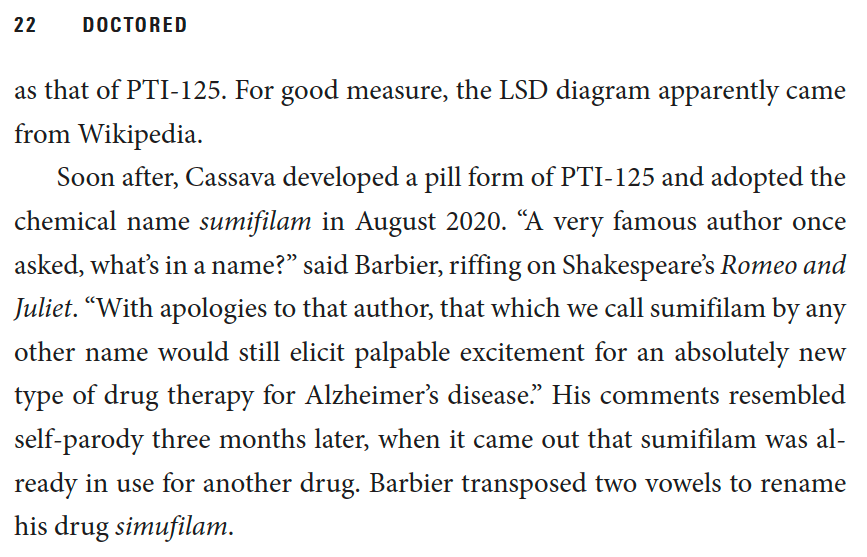 cpiller's tweet photo. Name change for Cassava Sciences to Filana $SAVA to $FLNA https://t.co/mNQuKcGKM7 reminds me of earlier name-change moments in the company's interesting history, noted in my book. https://t.co/EBtRXbXyKM
