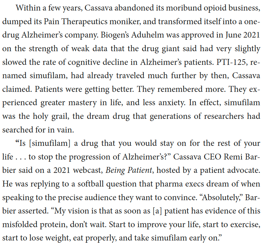 cpiller's tweet photo. Name change for Cassava Sciences to Filana $SAVA to $FLNA https://t.co/mNQuKcGKM7 reminds me of earlier name-change moments in the company's interesting history, noted in my book. https://t.co/EBtRXbXyKM