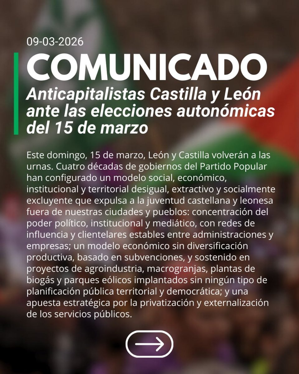 Anticapitalistas Castilla y León tweet media