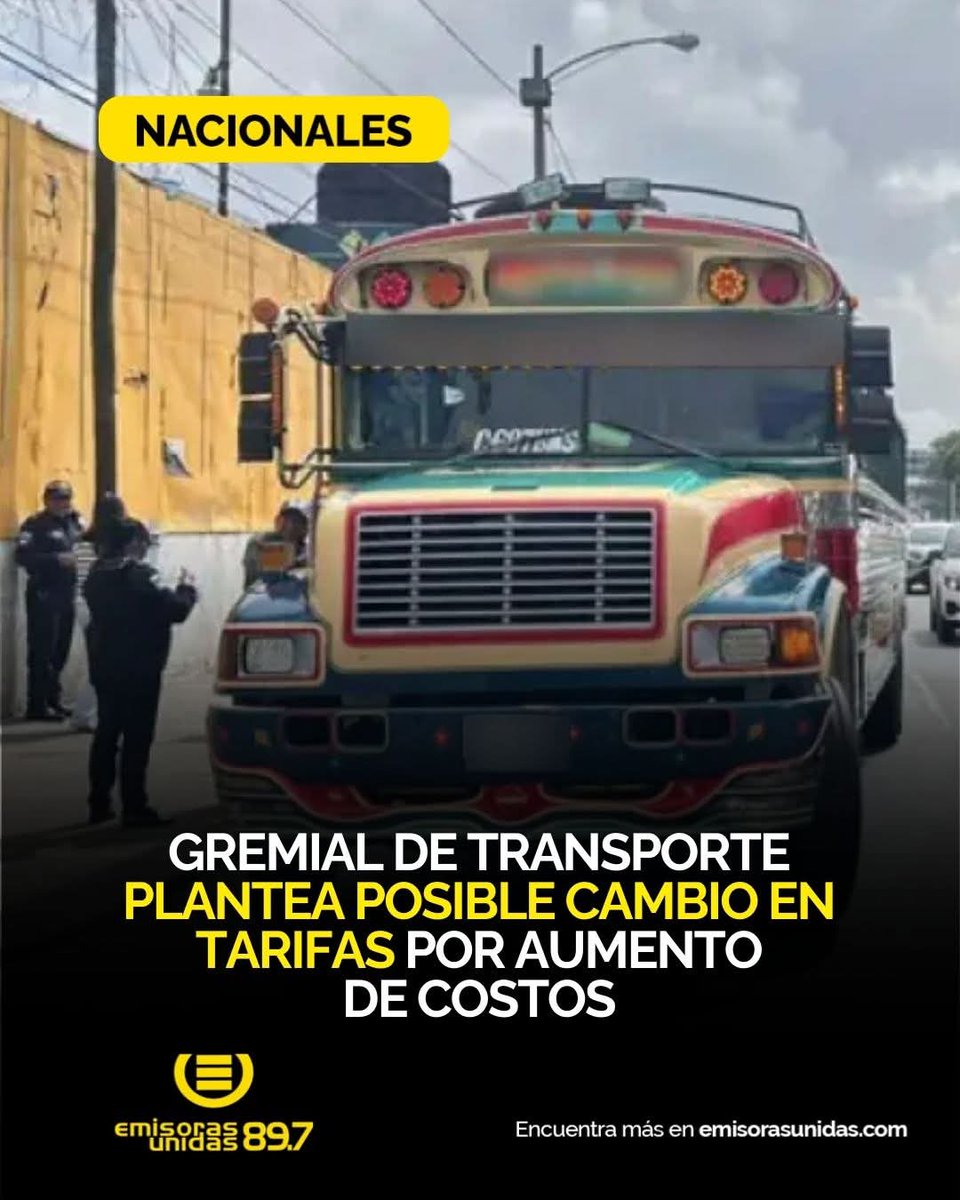 #EUNacionales Gremial de transporte plantea posible cambio en tarifas por aumento de costos

Los transportistas señalan incremento en precios de combustibles, aceite, repuestos, llantas, entre otros insumos