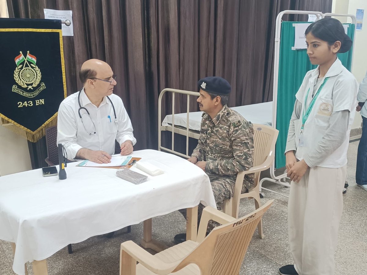 31Crpf's tweet photo. Health Camp @crpfindia 
A Health Camp was organised at Police Line Kondli by CRPF as a Prelude to 87 Th Raising Day celebrations of the force on 19th March 2026 with active contribution by 31 BN   reinforcing our commitment to the well being of Citizens, CRPF families and Jawans. https://t.co/zx0fD1iY9E