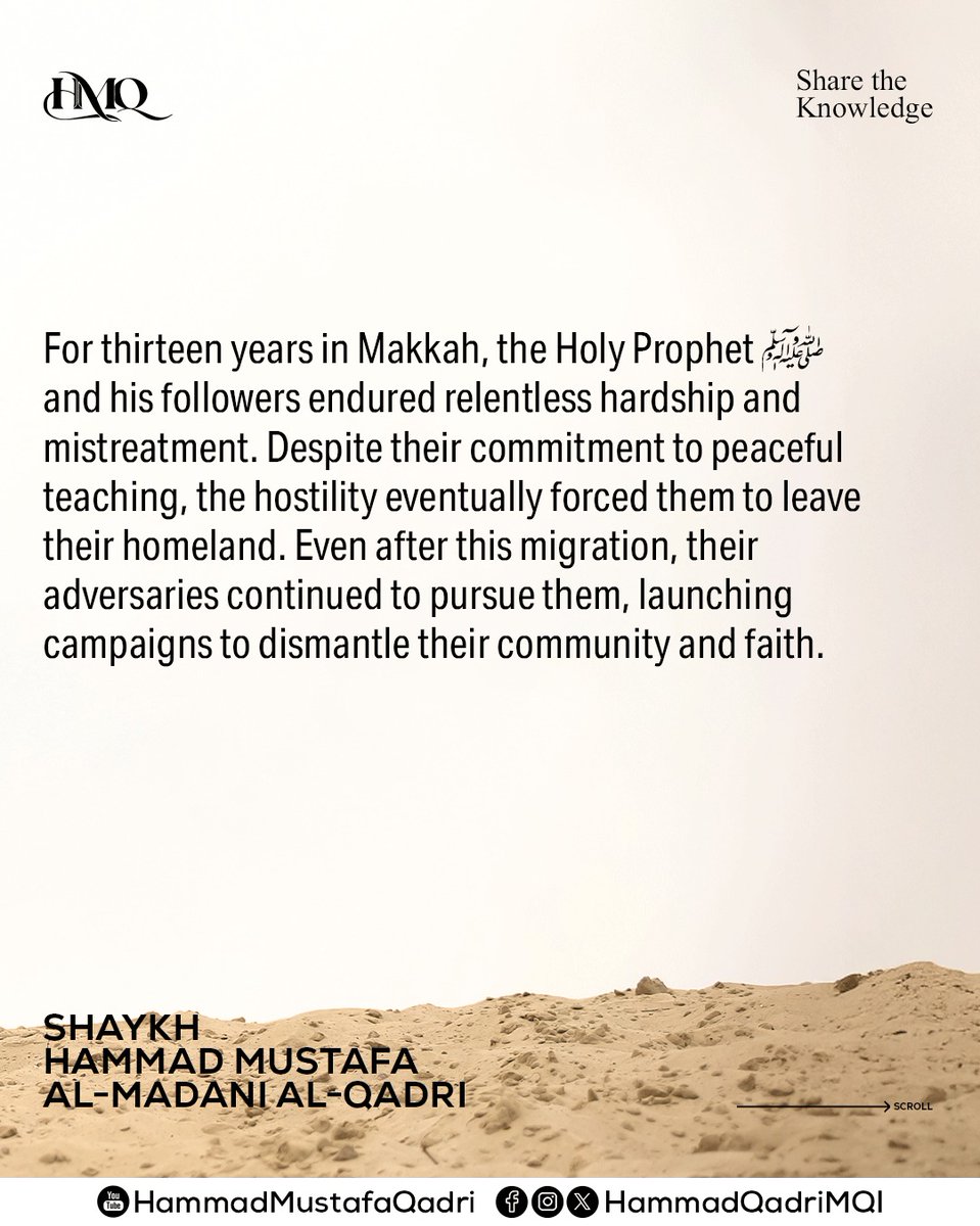 HammadQadriMQI's tweet photo. Victory Through Mercy

For thirteen years in Makkah, the Holy Prophet ﷺ and his followers endured relentless hardship and mistreatment. Despite their commitment to peaceful teaching, the hostility eventually forced them to leave their homeland. Even after this migration, their adversaries continued to pursue them, launching campaigns to dismantle their community and faith.

Eight years after their exodus, the Holy Prophet ﷺ returned to the gates of Makkah with a company of ten thousand. As they entered the city, the weight of years of suffering was palpable. One of his companions, caught up in the gravity of the moment, called out to the people: “Today is the day of retribution!”

When the Holy Prophet ﷺ heard this, he immediately corrected them and replaced the call for vengeance with a message of reconciliation. He ﷺ declared: “Today is the day of forgiveness.” In an extraordinary act of clemency, he moved past years of conflict to offer peace, teaching that the ultimate victory is found not in revenge, but in the strength to show mercy.

#ShaykhHammadQadri #HMQ #Forgiveness #Ramadan #ConquestOfMakkah #makkah_al_mukaaramah