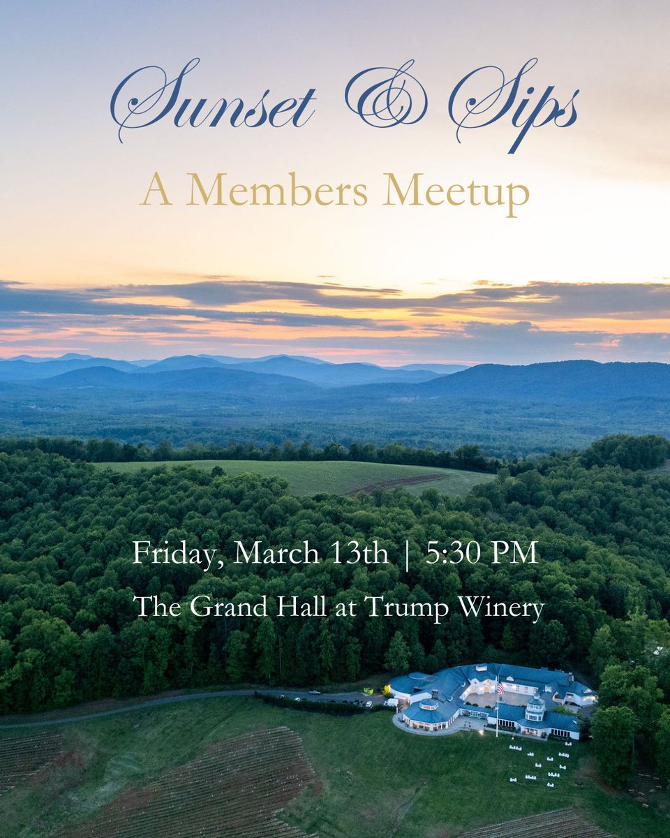 trumpwinery's tweet photo. Don't miss our first Members Meetup of the season: Sunsets & Sips! 🥂
This Friday, March 13th, from 5:30-7:30, we'll remain open exclusively for Wine & Cider Club members and their guests! Begin Wine Club Pick-Up Weekend with a relaxing evening of live music, award-winning wines, and good company as the sun sets over the Blue Ridge Mountains. 🎴

Tickets are available at https://t.co/VRdbrZZ0iL.
Not a member, but want access to this event and more? Sign up today at https://t.co/nFsGzY7zyQ