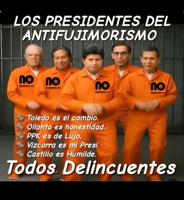 <a href="/sundigi4/">Oscar Diaz</a> <a href="/KeikoFujimori/">Keiko Fujimori</a> <a href="/FuerzaPopular__/">Partido Político Fuerza Popular</a> Uno tendría que sentir un desprecio muy grande por el Perú, al haber votado por estos miserables🤬👇