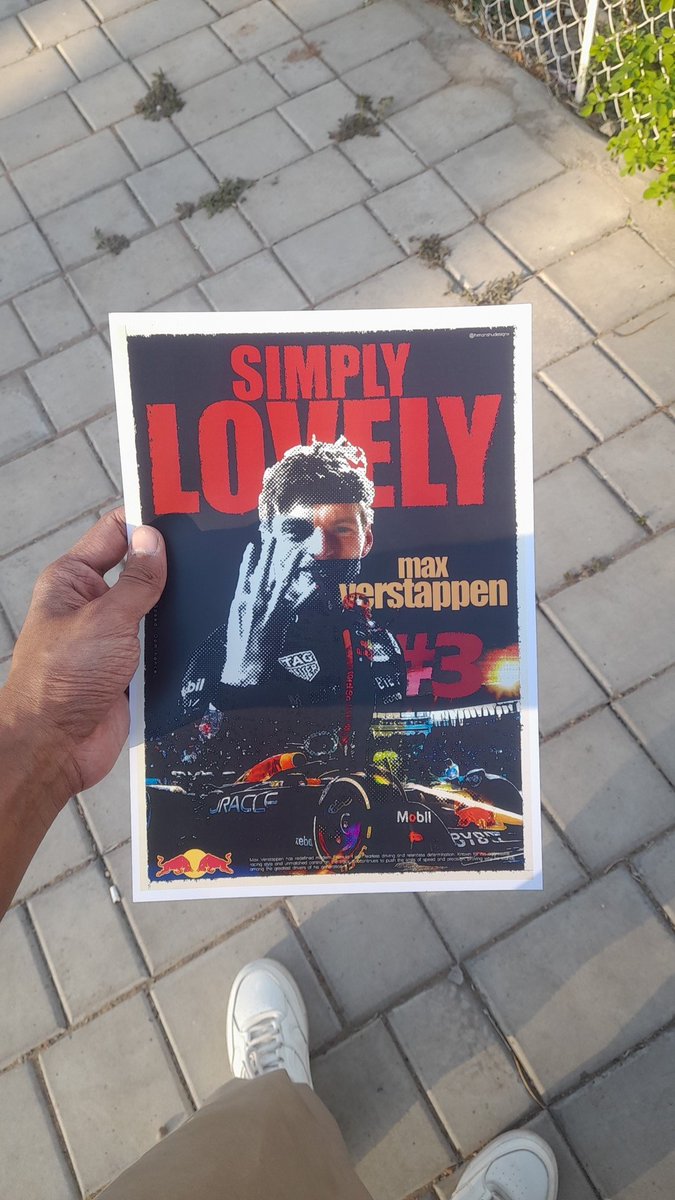 HB012004's tweet photo. Simply Lovely. 🏁

Poster tribute to the dominance of Max Verstappen — built with gritty textures, bold typography, and raw Formula 1 energy.

#MaxVerstappen #F1 #RedBullRacing #PosterDesign #GraphicDesign #F1Art https://t.co/1hoKCkMcpx