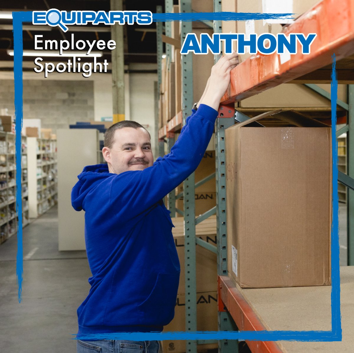 🌟 March #EmployeeSpotlight: Anthony! 🌟
Meet Anthony from our Warehouse team 📦. For the past 6 months, he’s helped keep things running smoothly. Off the clock, he enjoys NASCAR 🏎, the Seattle Seahawks 🏈, Rodney’s, and his favorite movie Goodfellas 🎬.
#TeamEquiparts