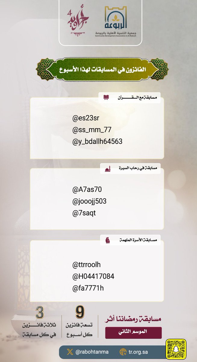 جمعية التنمية الأهلية بالربوعة tweet media