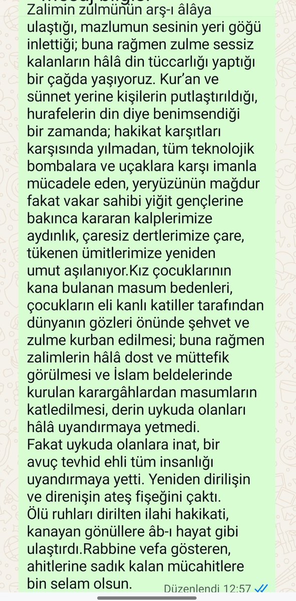 Uykudakileri uyandıranlara selam olsun.