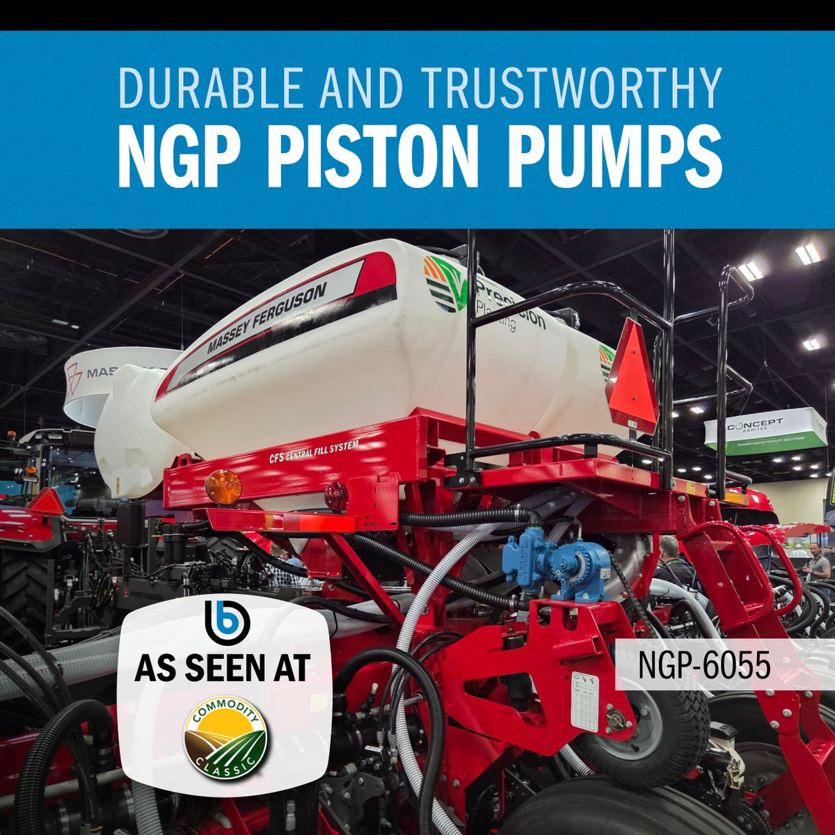 Check out our John Blue Ag Piston Pump mounted on a Massey Ferguson planter and ready to work. Built for accurate application, dependable performance, and durability.

See our full line of agricultural pumps: bit.ly/3mT9hMx  

#JohnBlue #AgPumps #FarmEquipment